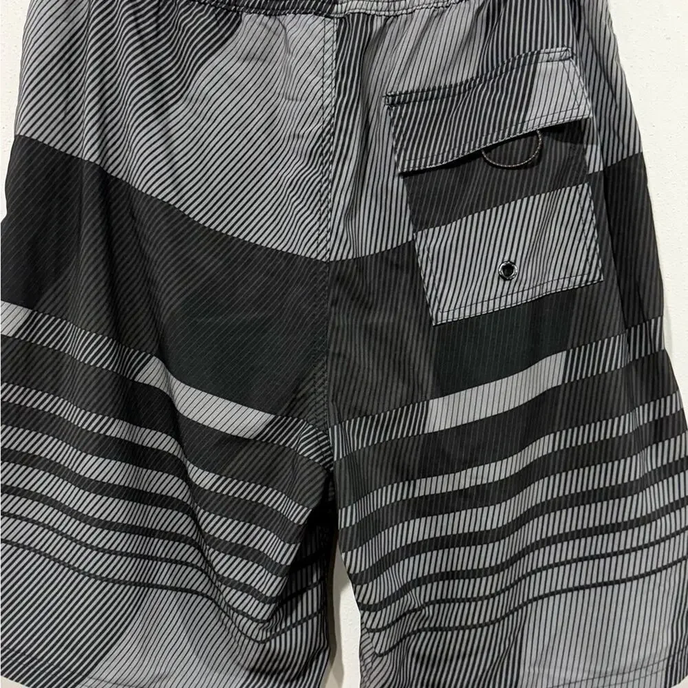 Spyder Men's Black and Gray Swim Shorts Size XL